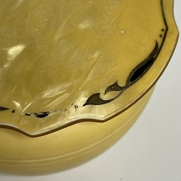 Vintage Vanity Set 3 pieces Hand Mirror, Box Container Powder with Lid - Picture 8 of 16